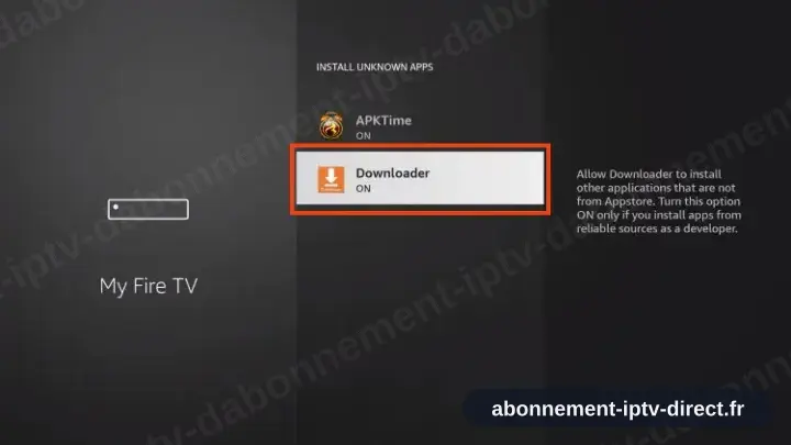 Downloader confirmé comme autorisé pour les installations inconnues